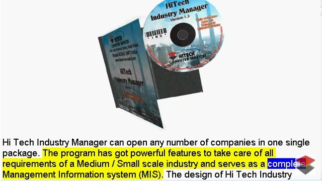 Industry Management Software, Accounting Software for Industry, Business Management and Accounting Software for Industry, Manufacturing units. Modules : Customers, Suppliers, Inventory Control, Sales, Purchase, Accounts & Utilities. Free Trial Download.